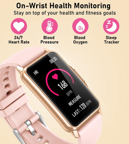 【SACOSDING】Smart Watch Health Fitness Tracker with 24/7 Heart Rate, Blood Oxygen Blood Pressure Sleep Monitor, 115 Sports Modes, Step Calorie Counter Pedometer IP68 Waterproof for Android and iPhone Women Men